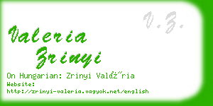 valeria zrinyi business card